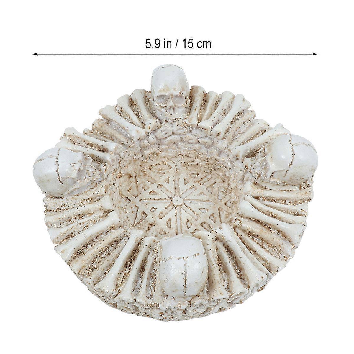 Resin Skull Ashtray for Decorative Use 2Pcs Creative Halloween Ornament