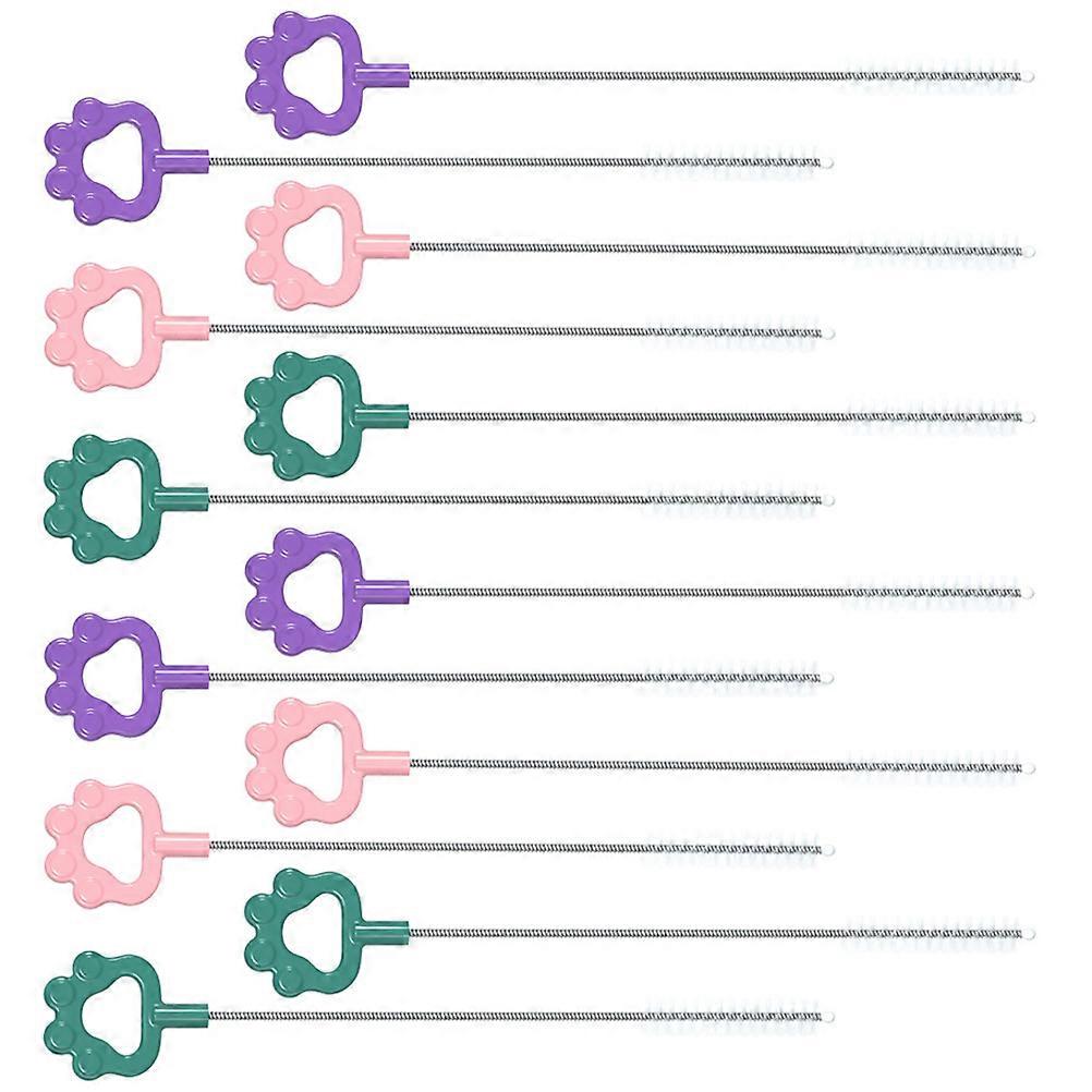 Silicone Straw Brush Set for Cleaning with 12Pcs Baby Bottle Straw Cleaner Brushes