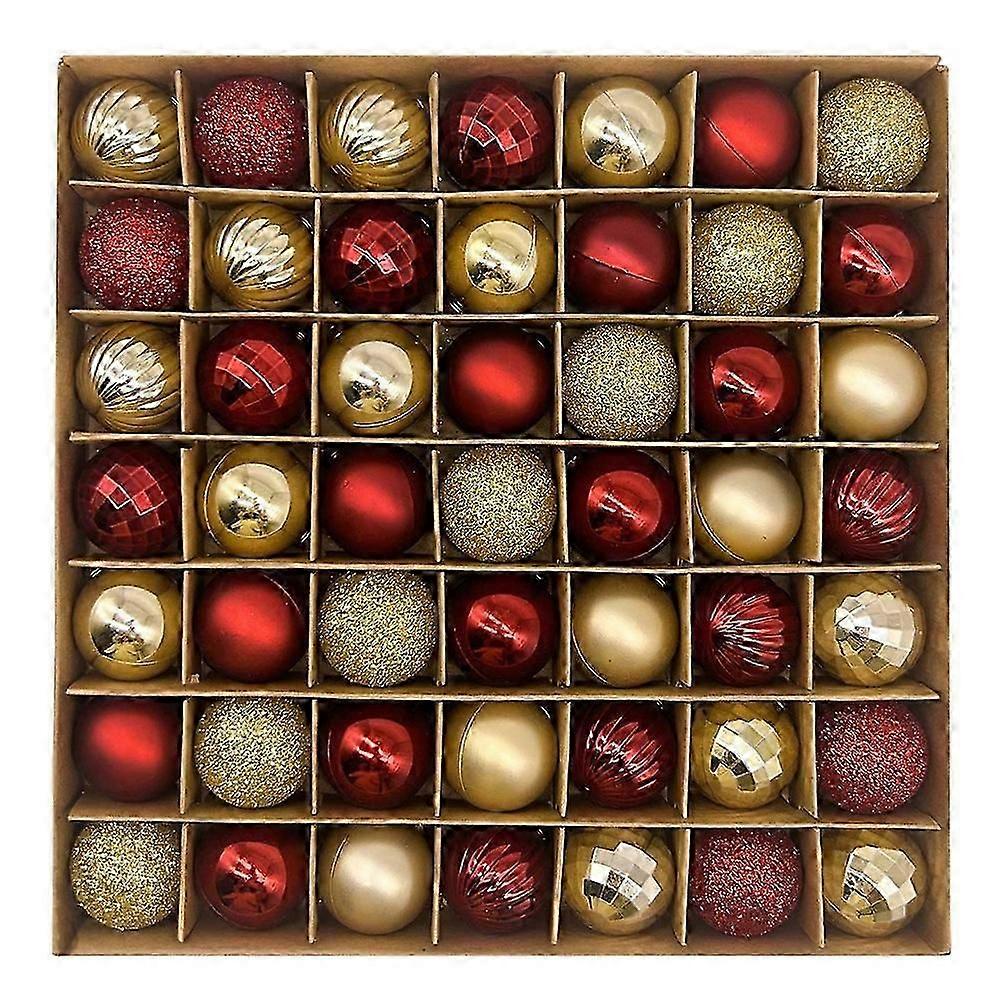 49 Pack Christmas Ball Ornaments Tree Decorations 1.18" Shatterproof Small Hanging Balls