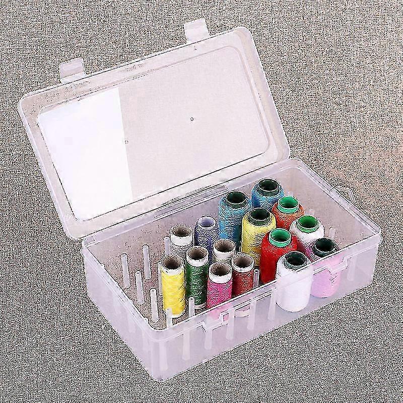 Sewing Thread Storage Box 42 Spools Bobbin Carrying Case Container Storage Box