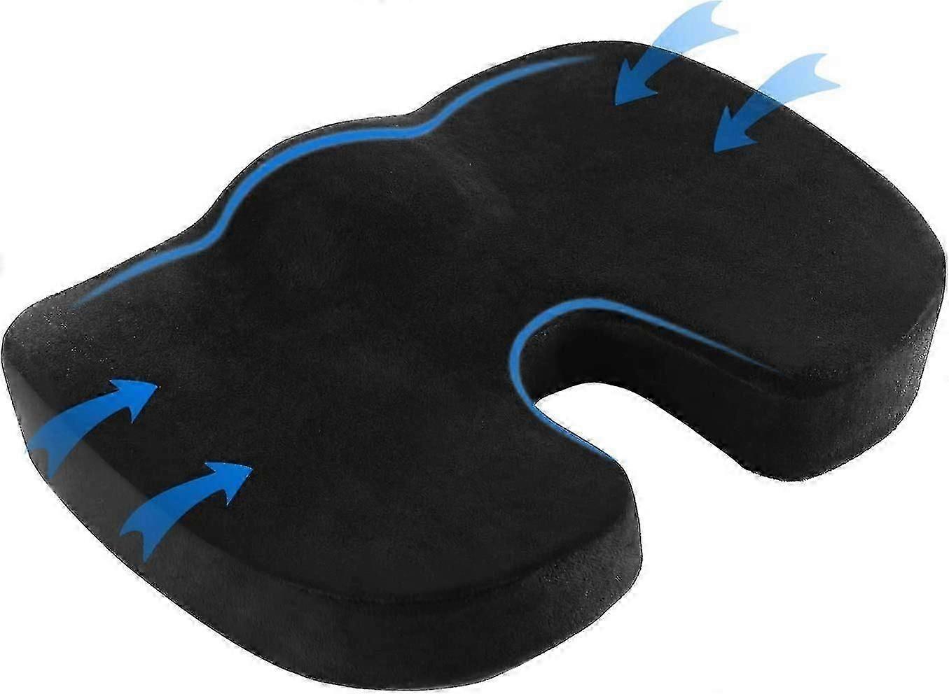Orthopedic Seat Cushion Memory Foam Cushion For Lmell Back, Tailbone And Sciatica Pain Gift
