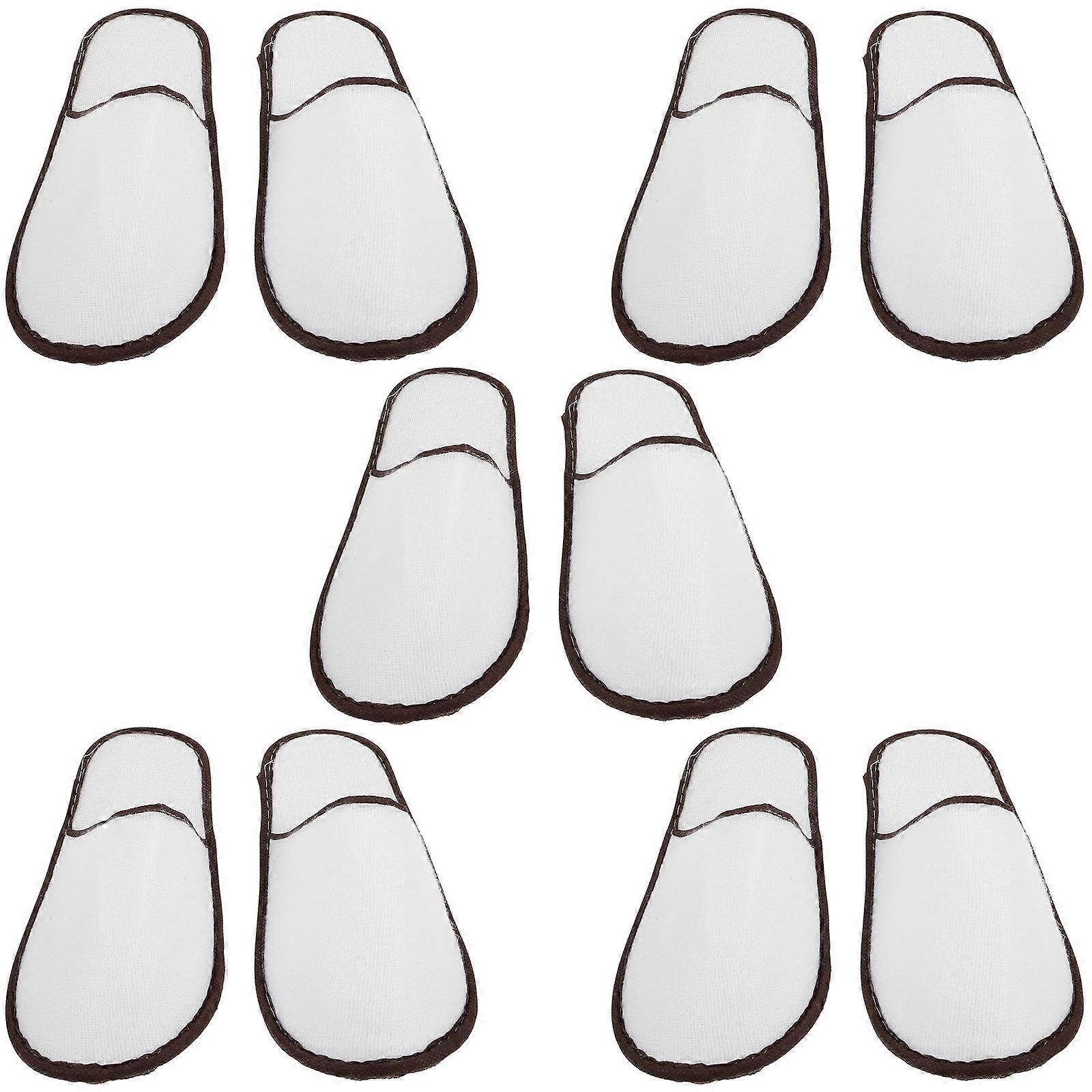 Disposable Slippers Slippers for Guest Comfort 10Pairs White