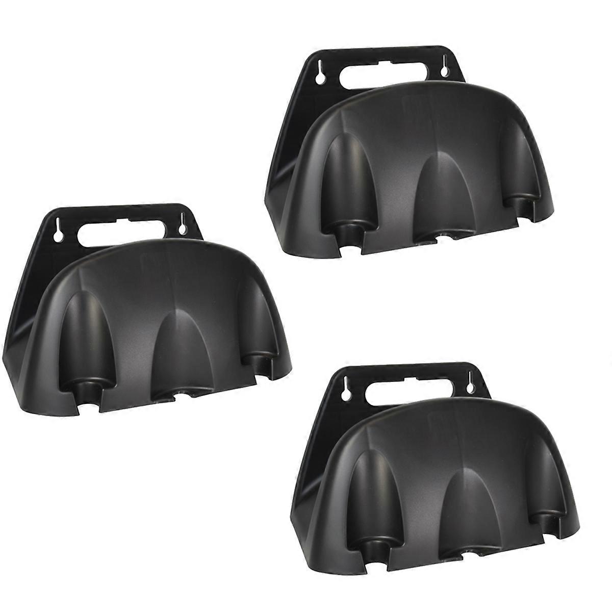 Wall Mounted Garden Irrigation Hose Hanger Plastic Rack black