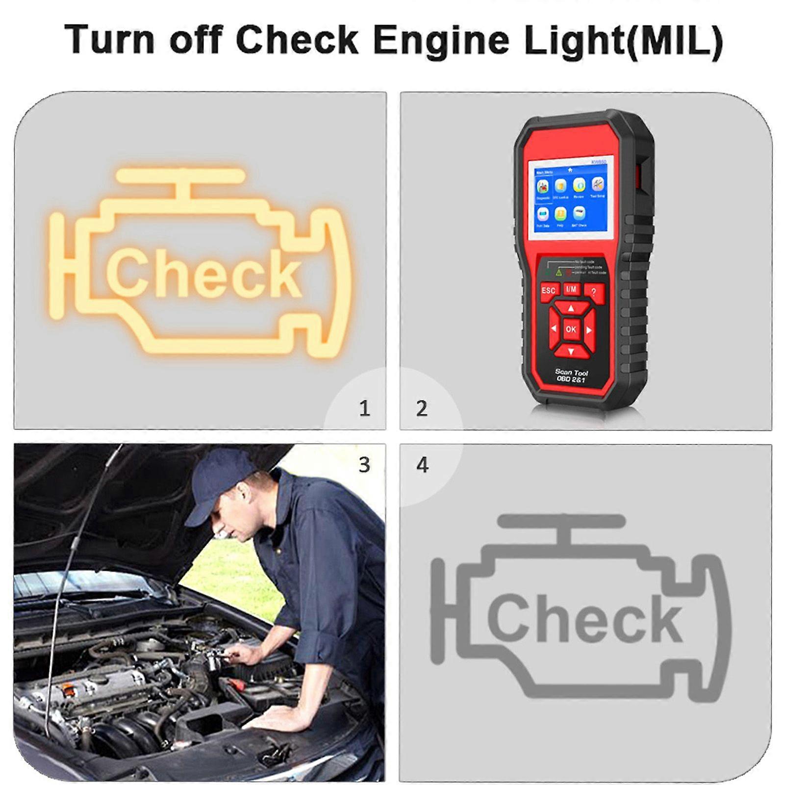 KONNWEI OBDII Scanner Code Reader (KW850) Professional OBDII Anto Scanner Car Diagnostic Check Engine Light Scan Tool for All OBDII Cars Since1996