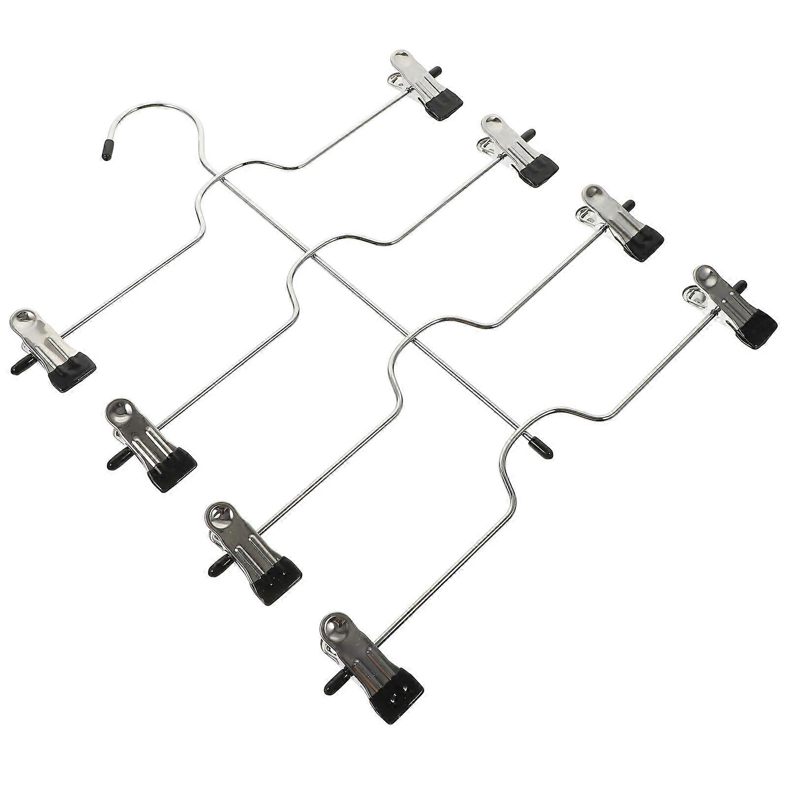 Multi-Layer Clothes Racks Metal Hanger for Holding Use 5Pcs Pants and Socks