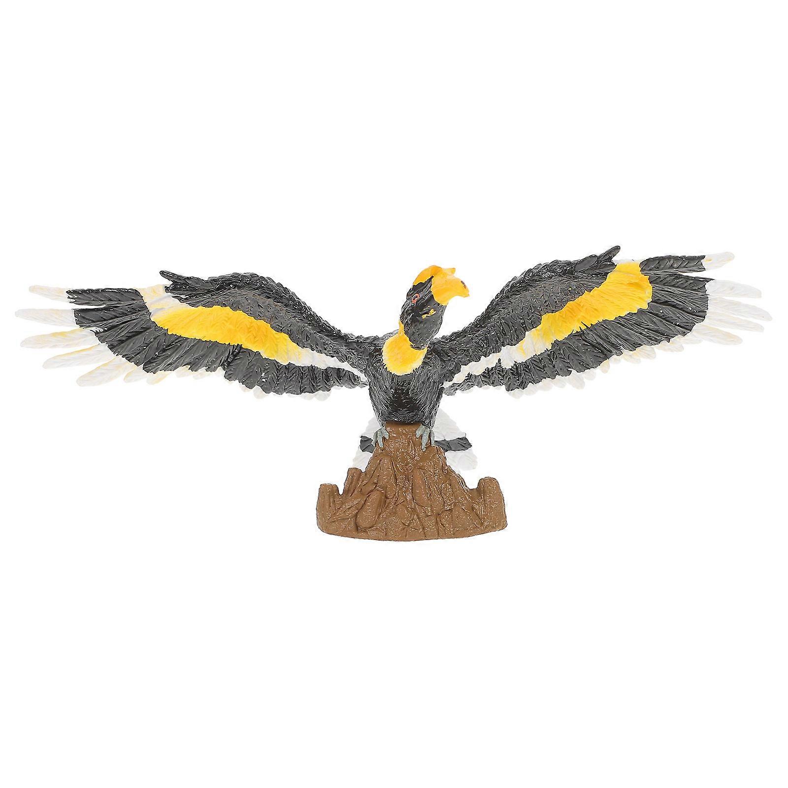 Artificial Bird Hornbill Model for Decor 3Pcs Cute Simulation Figurine