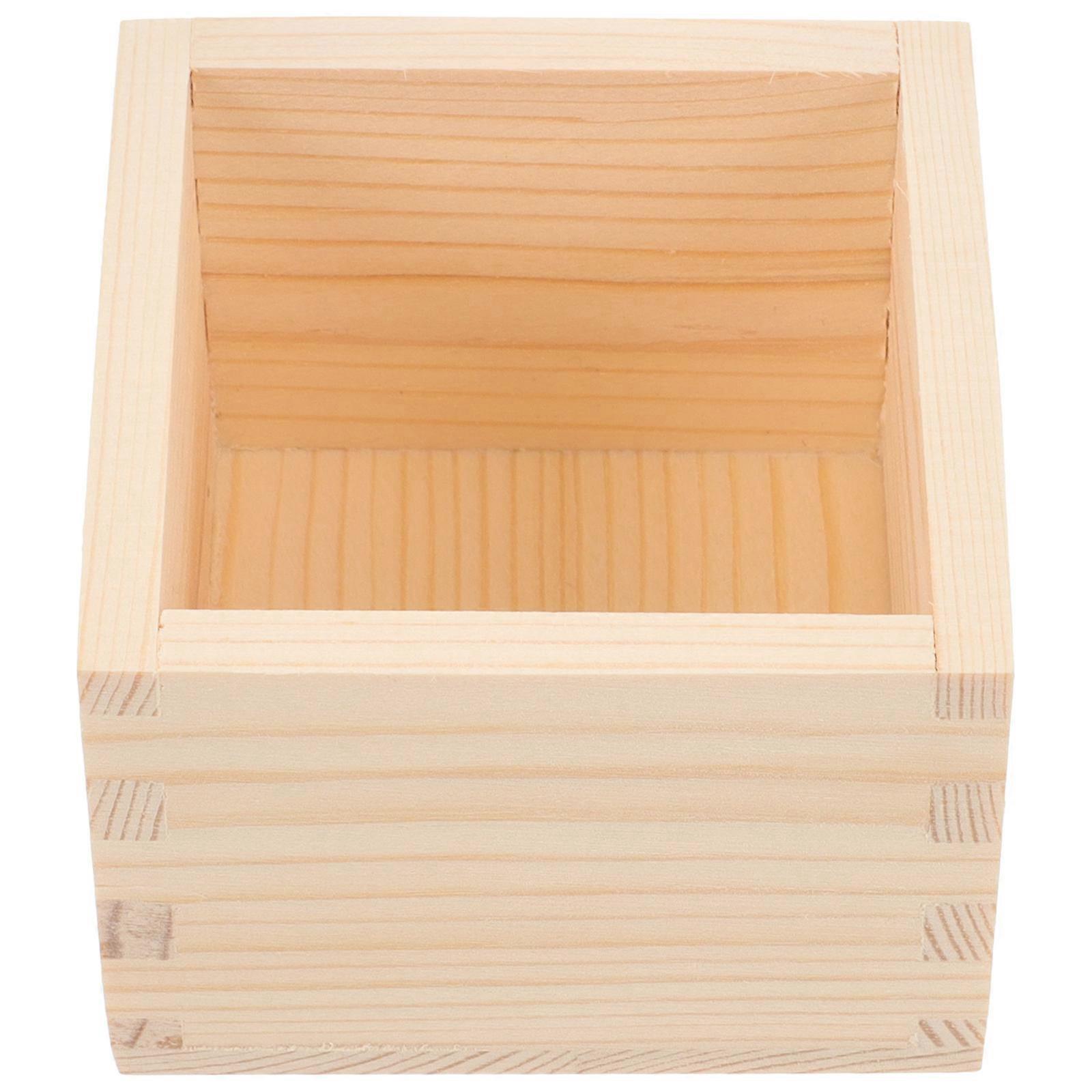 3Pcs Wood Desk Organizer Chalk Holder For Home Use Simple Design Teens Adults 8X8X5.5CM Storage