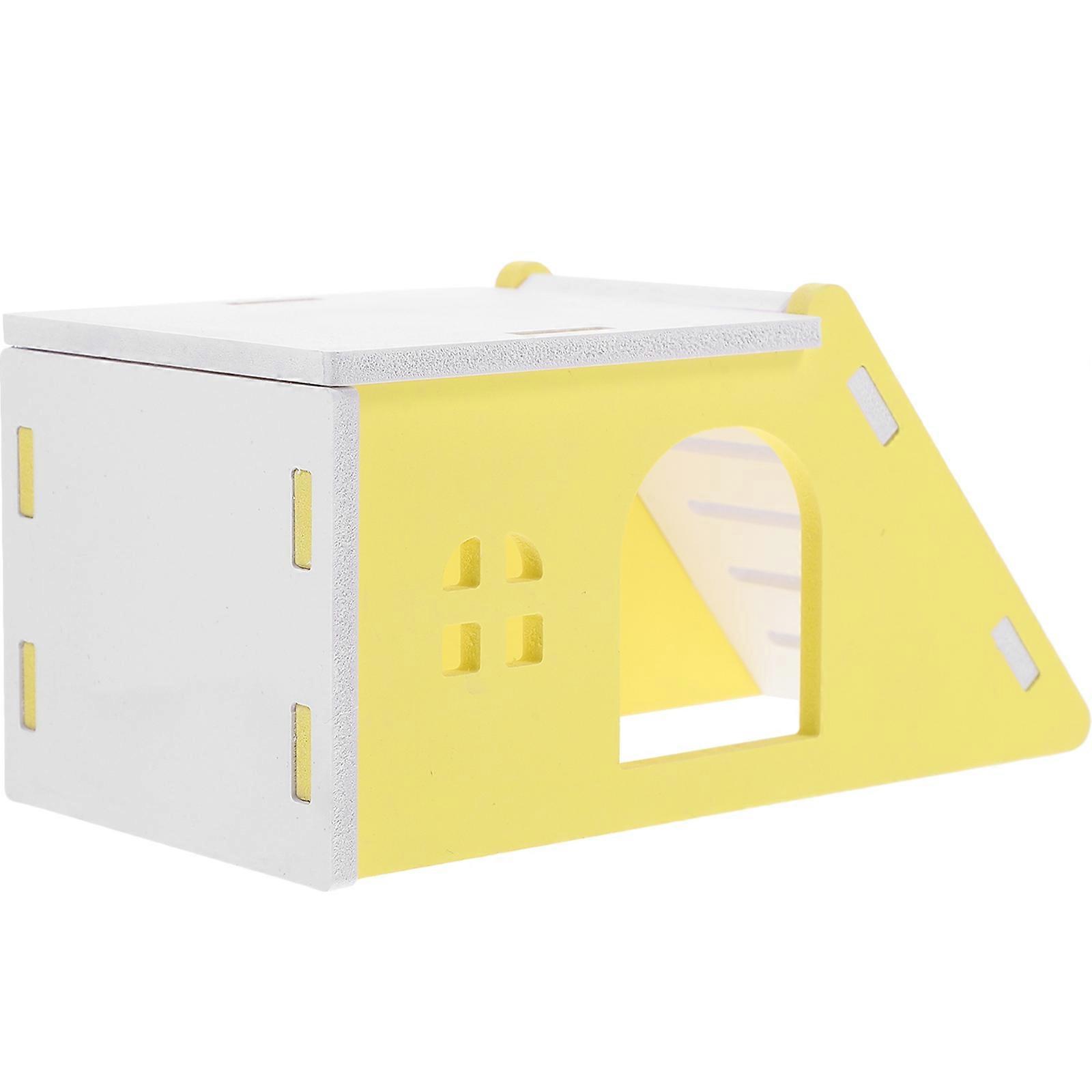 Hamster Hideout Nest for Small Pets 1Set Durable Yellow PVC Hamster House