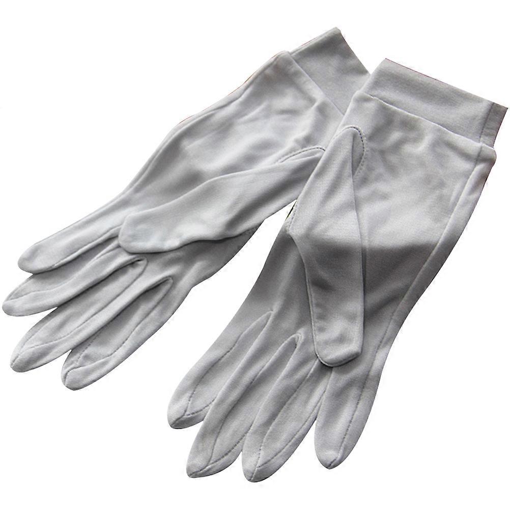 Knitting Gloves for Protecting 3Pcs Silver Grey Silk Sunscreen Gloves