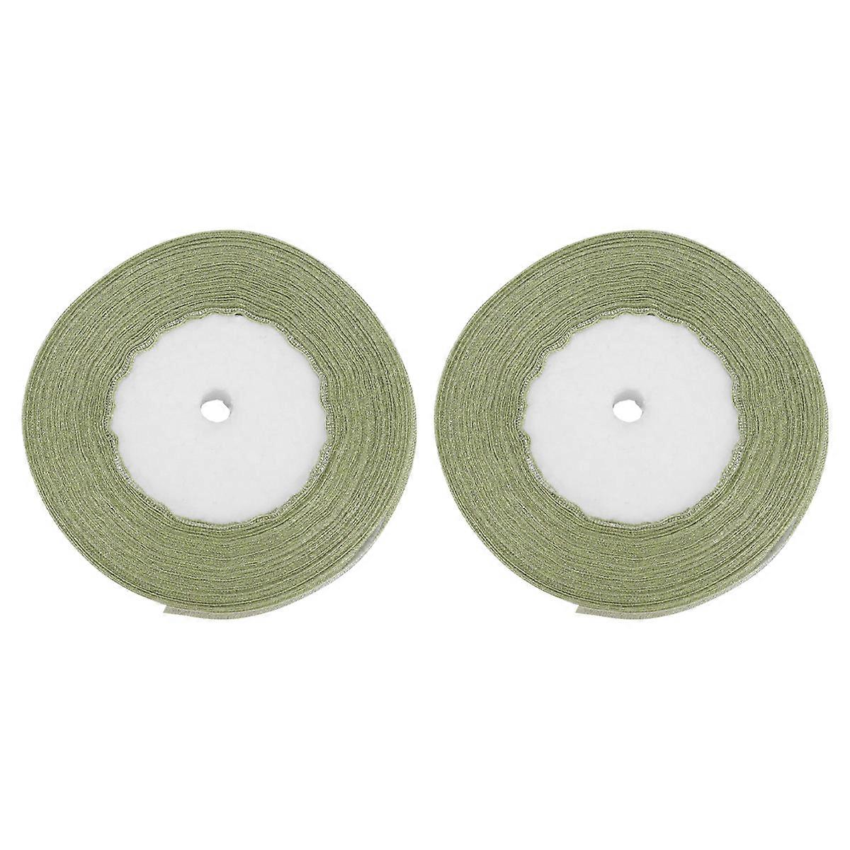 Decor Ribbon Band with 2Pcs Delicate Ribbon Flowers for Wrapping