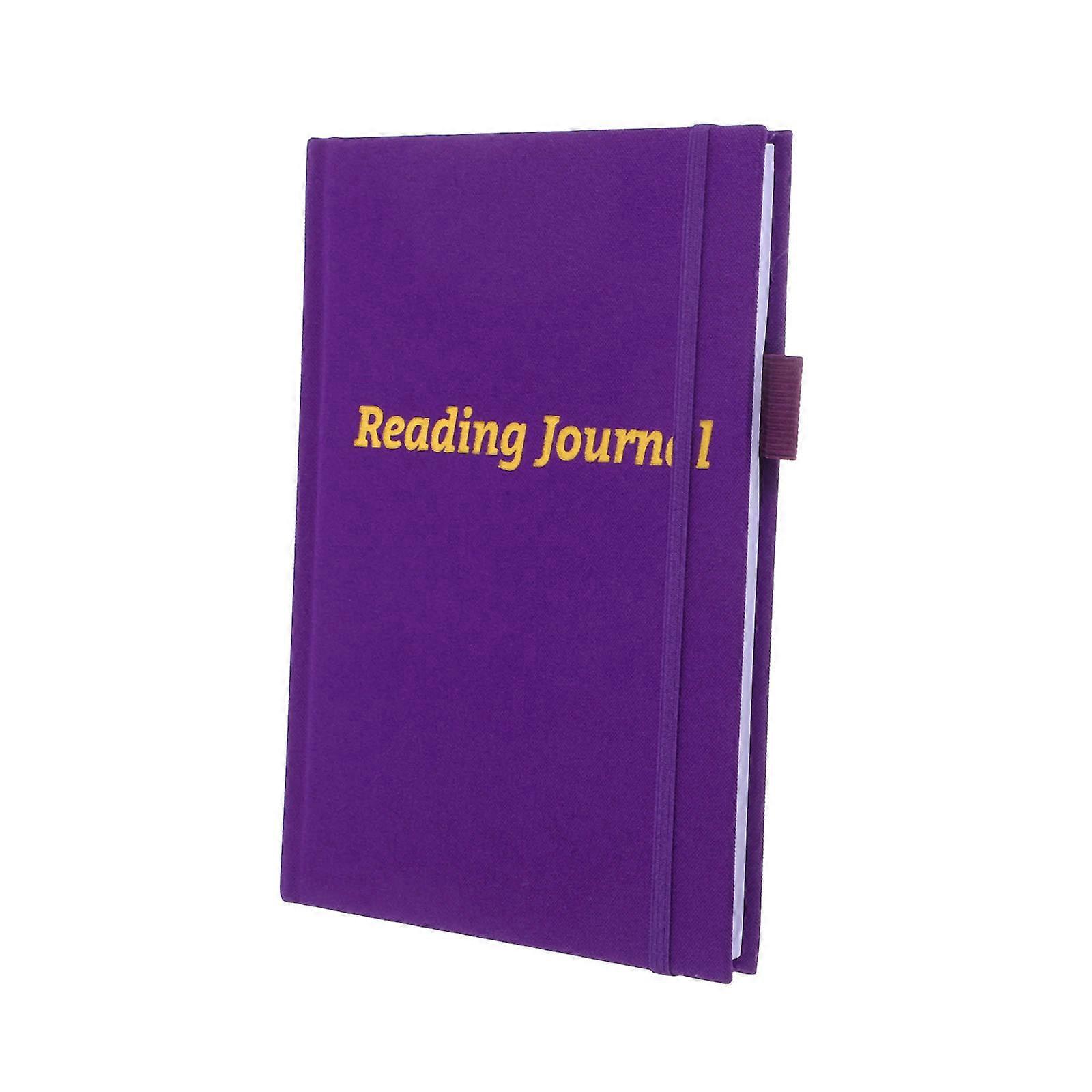 A5 Reading Diary Book for Reading Progress Tracker Purple Linen 5Pcs Notebook