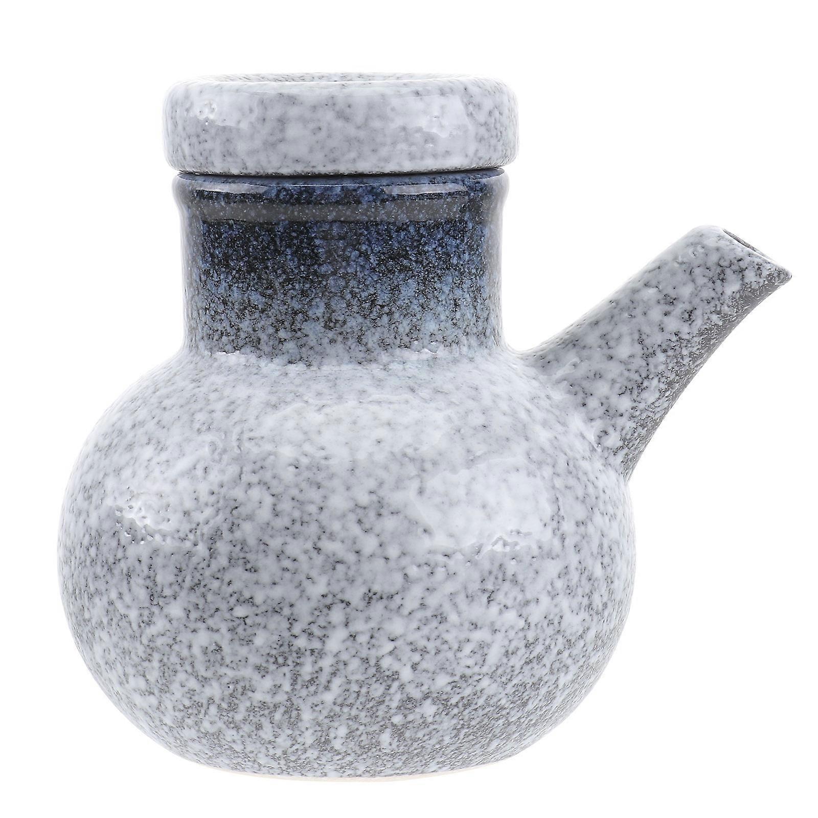 Spice Kettle Ceramic Seasoning Bottle for Kitchen Use 2Pcs 300ml