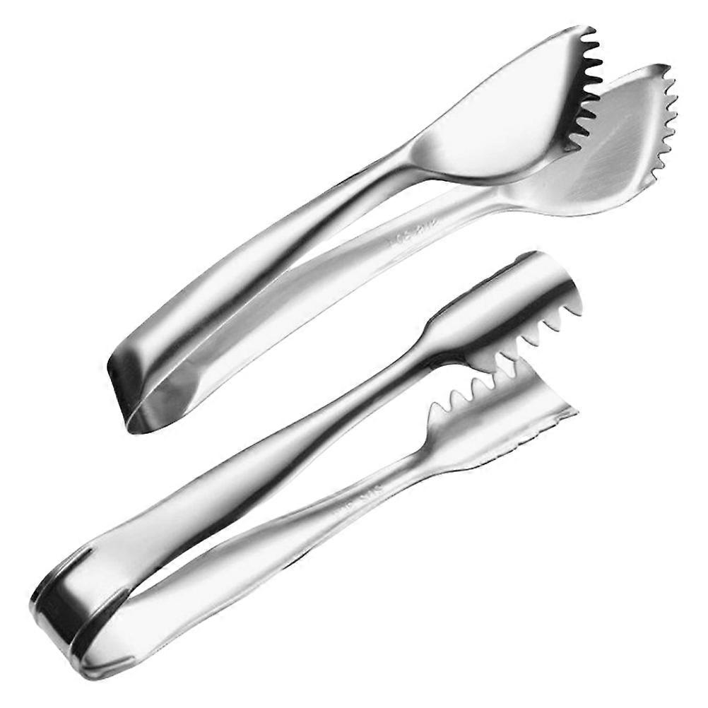 10 Pcs Stainless Steel Tongs Perfect For Handling Ice Cubes And Food During Outdoor Gatherings
