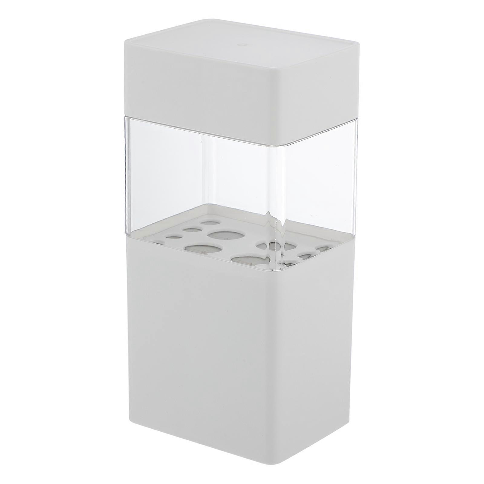 Makeup Brush Holder for Storage 2Pcs White Dustproof Cosmetic Container