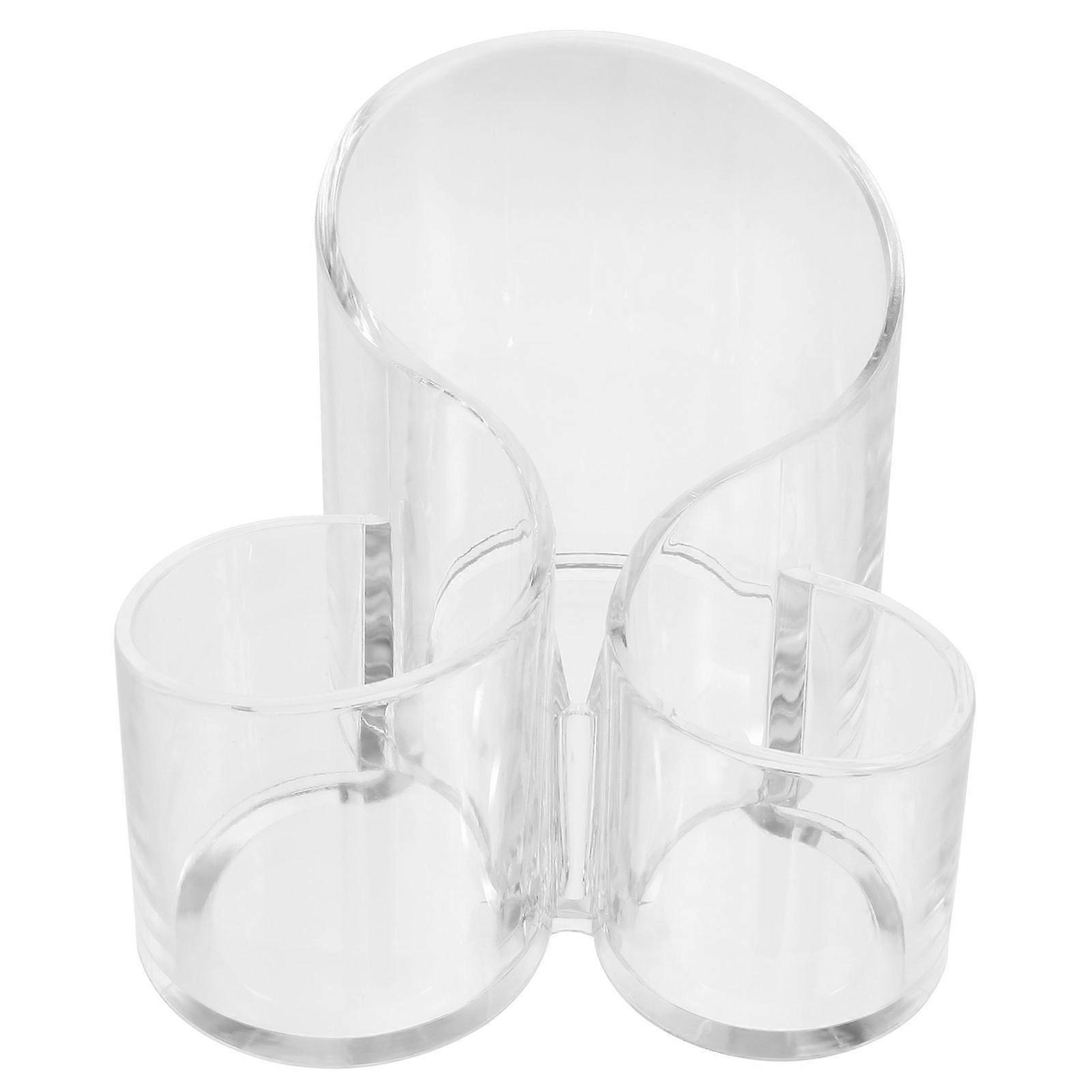 Makeup Brush Holder Transparent Cosmetic Brush Box for Storage Use 3Pcs