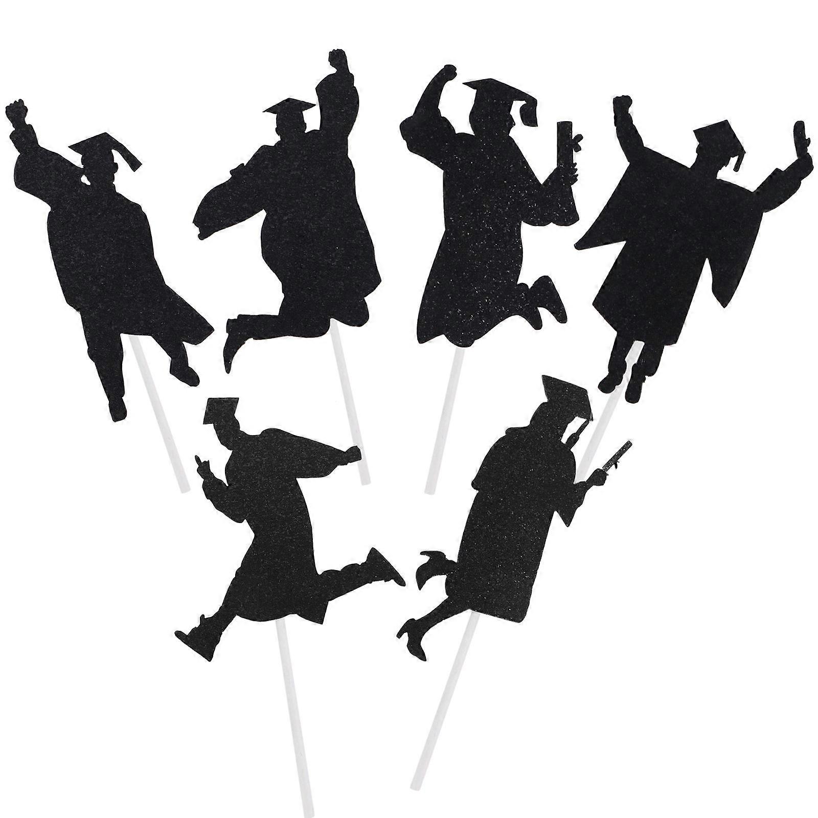 Creative Man Shape Cake Picks for Graduation Party Decor 72Pcs