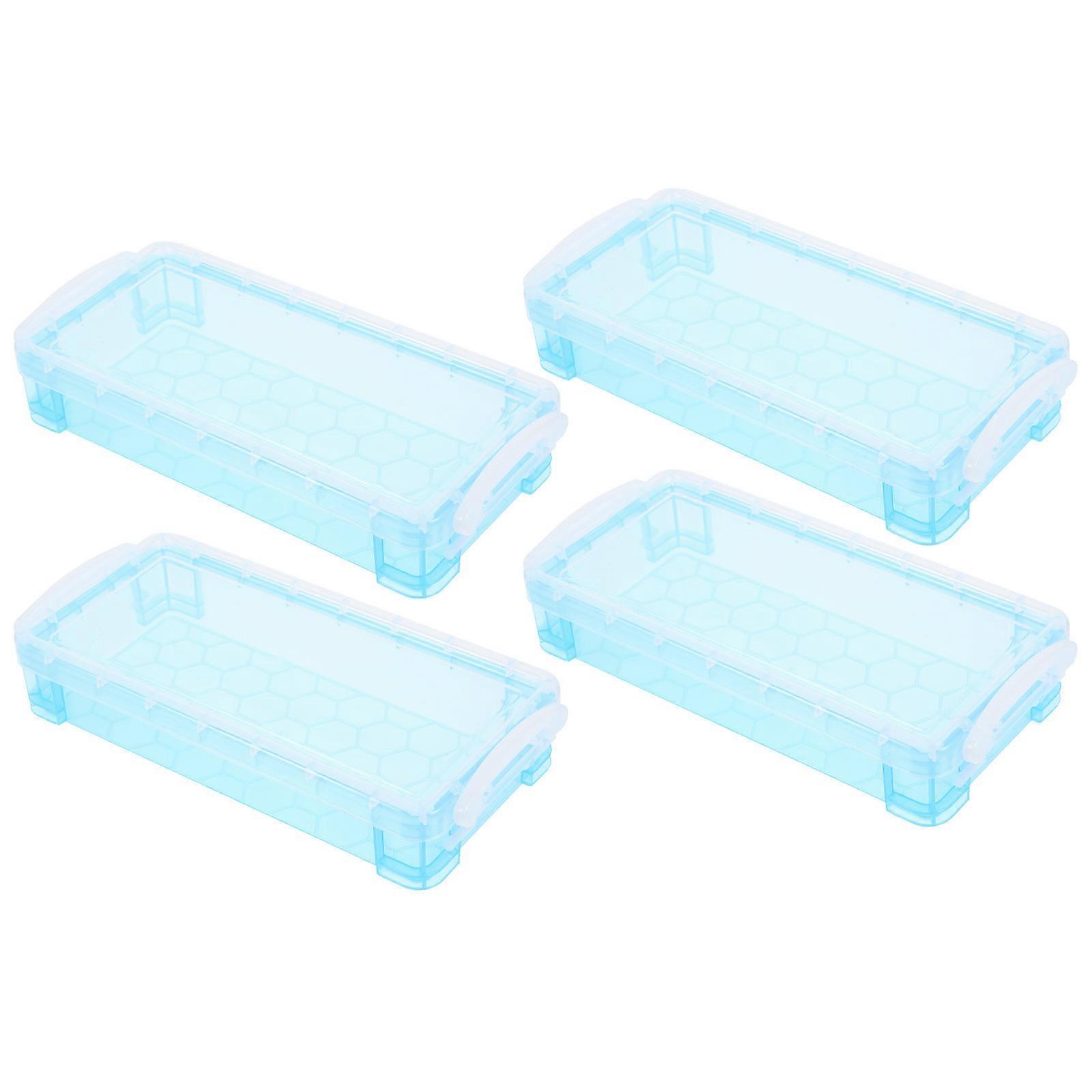 Scratch-resistant Storage Organizer For Art Students 8.7X3.9X1.6in Blue Durable 4Pcs