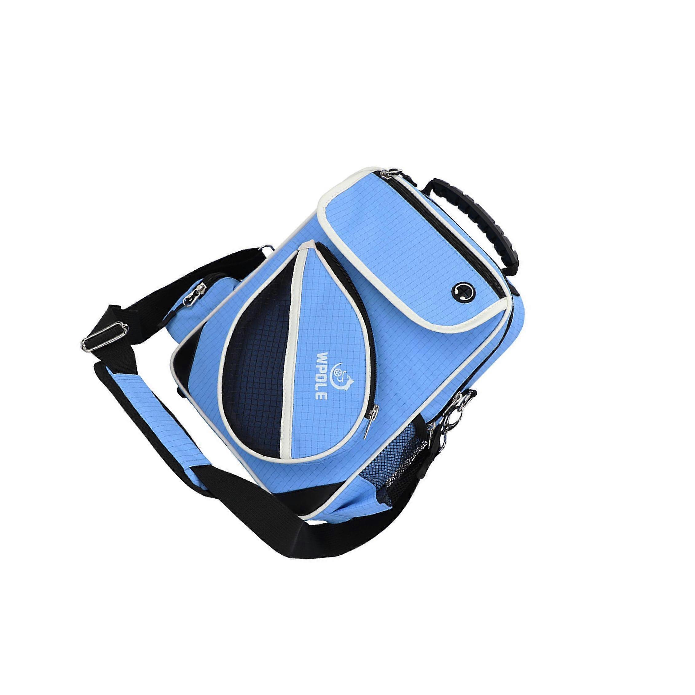 Table Tennis Racket Handbag Pouch for Ping Pong Paddle Bag for Athlete Gym Blue