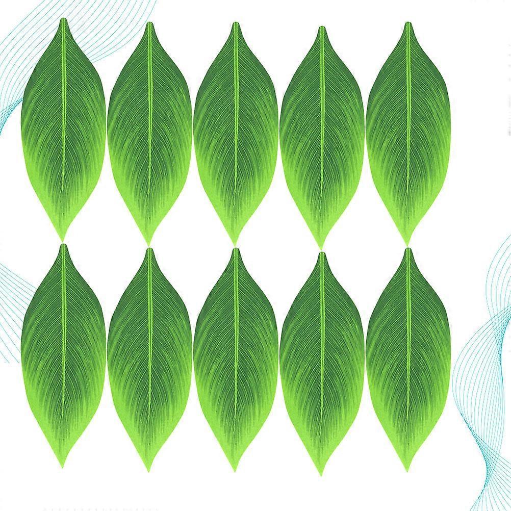 Simulation Leaves 20Pcs Green Artificial Tropical Leaves for Practical Convenience Decor