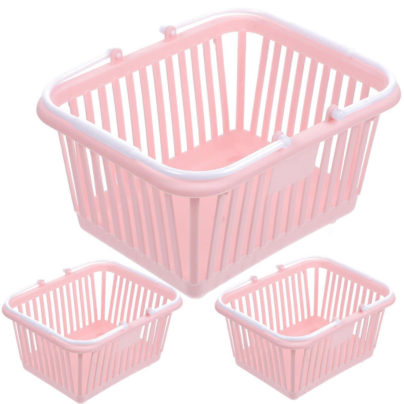 12Pcs Small Pink Storage Basket for Kitchen Use Organizer