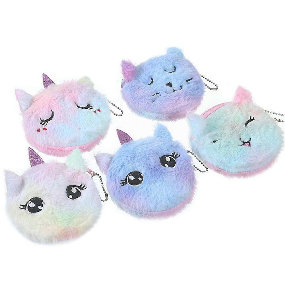 Cute Plush Coin Purse for Children with Animal Shape 2Pcs Assorted Color