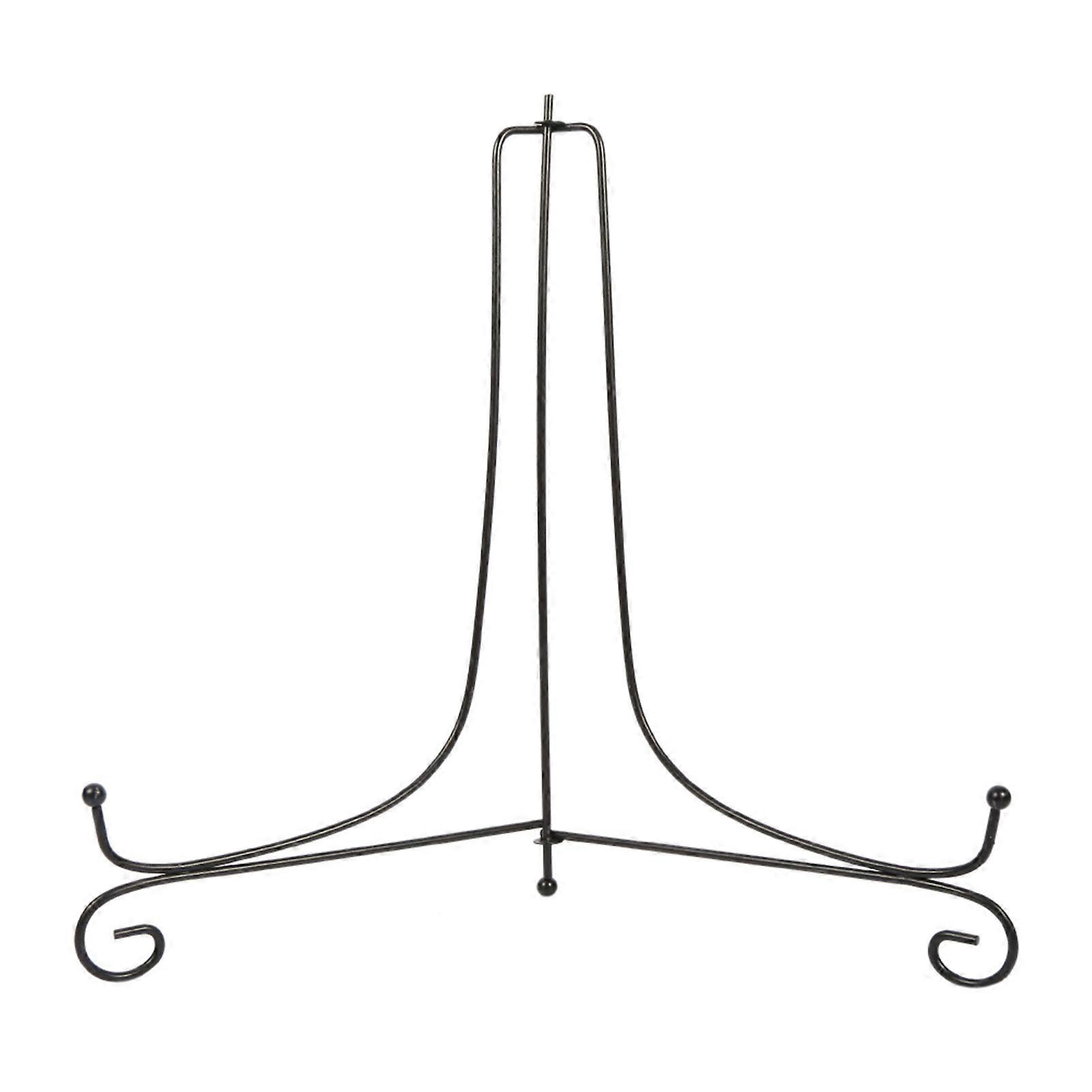 1 pcs 12" Iron Easel Classic Display Stand Bowl Plate Photo Frame Book Artwor Black