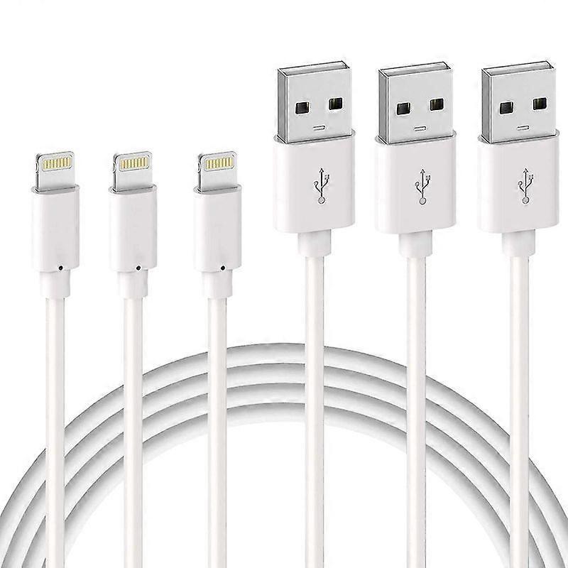 Minglan 3 Pack 3ft Lightning To Usb-a Cable For Iphone Charger