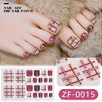 3D Diamond Toe Nail Stickers, Summer Shell Pattern, Colored Diamonds, Whitening Waterproof Toe Art Decals for Cute Girls