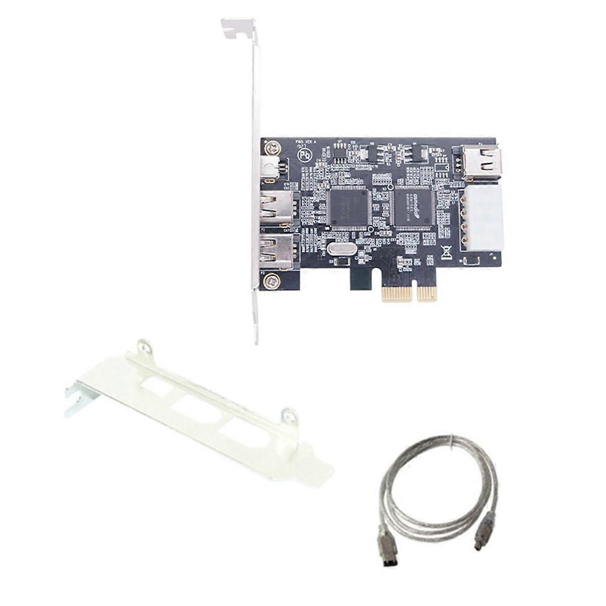 PCI-E 1X IEEE 1394A 4 Port(3+1) Firewire Card Adapter