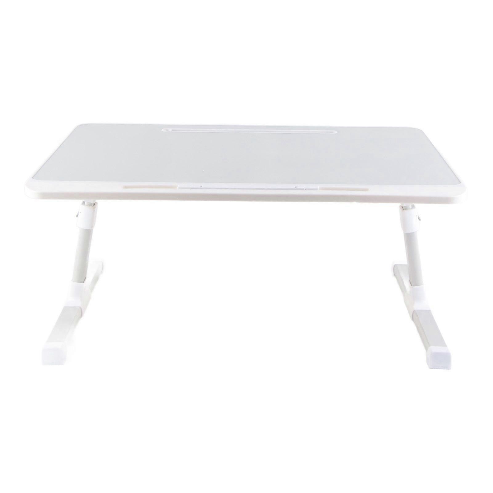 Laptop Bed Table with Foldable Legs Rotating Table Top Aluminum Alloy Portable Laptop Desk for Writing Working Reading Eating Grey