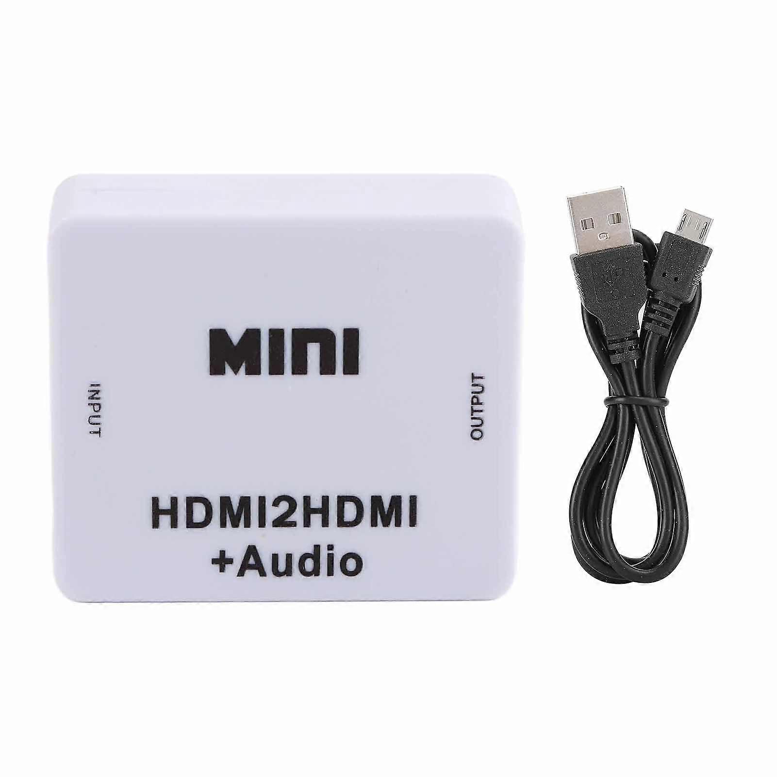 ABS Multifunction HDMI TO HDMI Audio Splitter Decoder Converter for TV Sound SystemWhite
