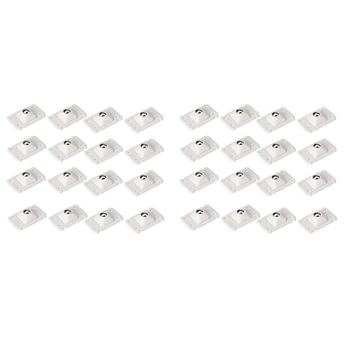 16 Pcs Self Adhesive Wheels 4.5 x 2.8cm(White)