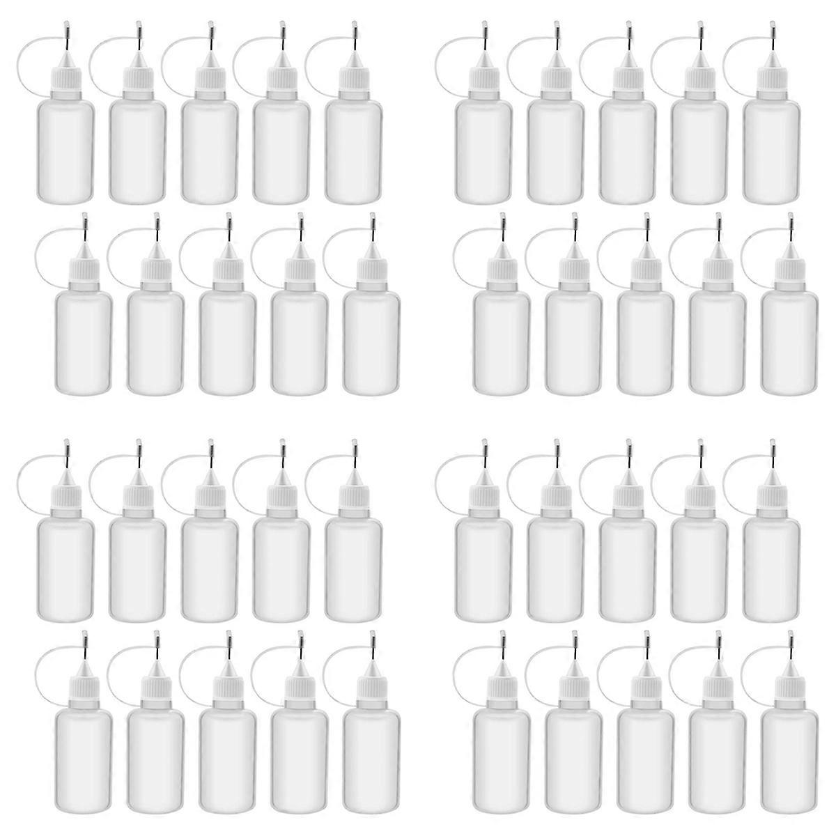 10Pcs 30Ml Plastic Squeezable Tip Applicator Bottle for Glue DIY