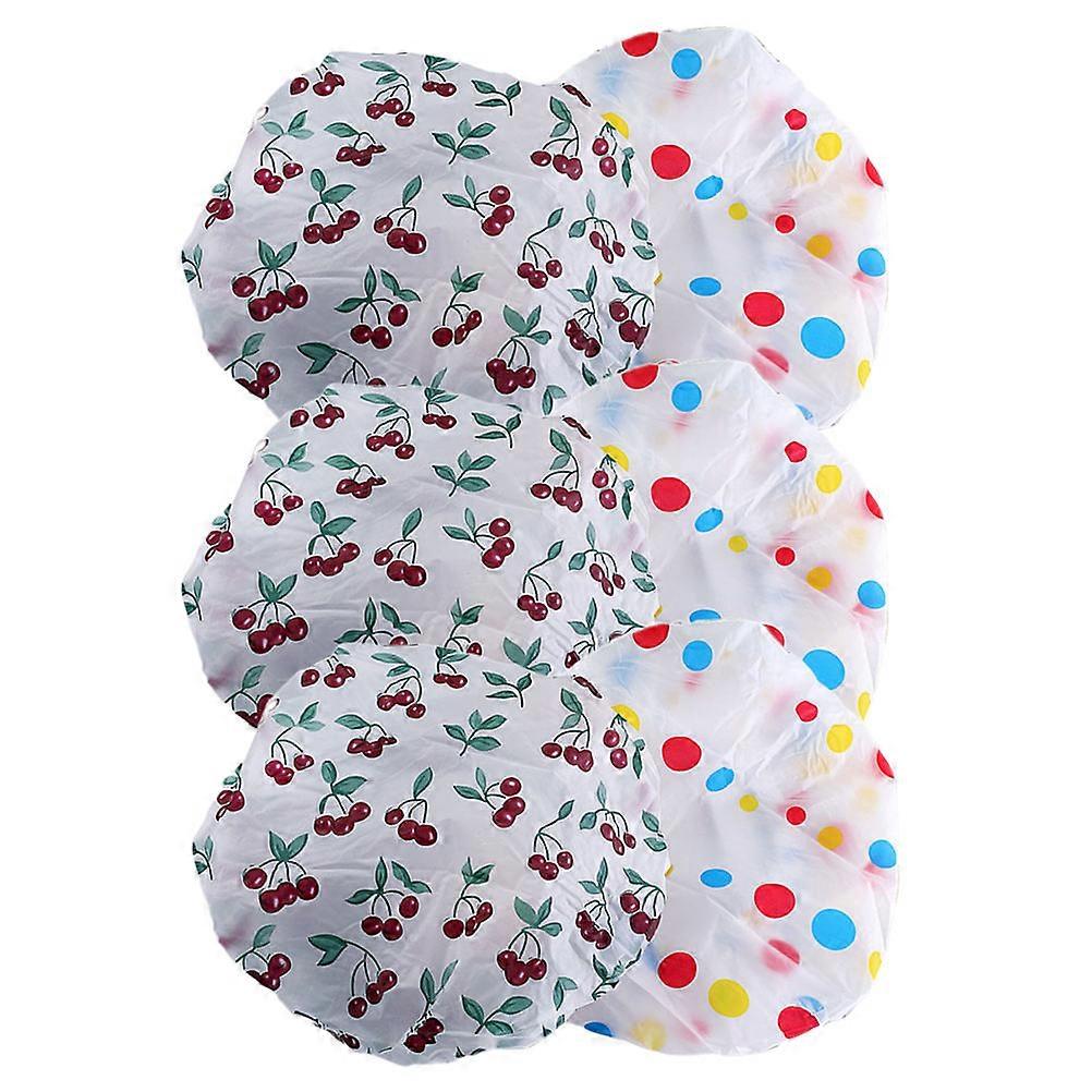 Bathing Hat for Shower Use 6Pcs Waterproof Durable Elastic Colorful Bath Cap