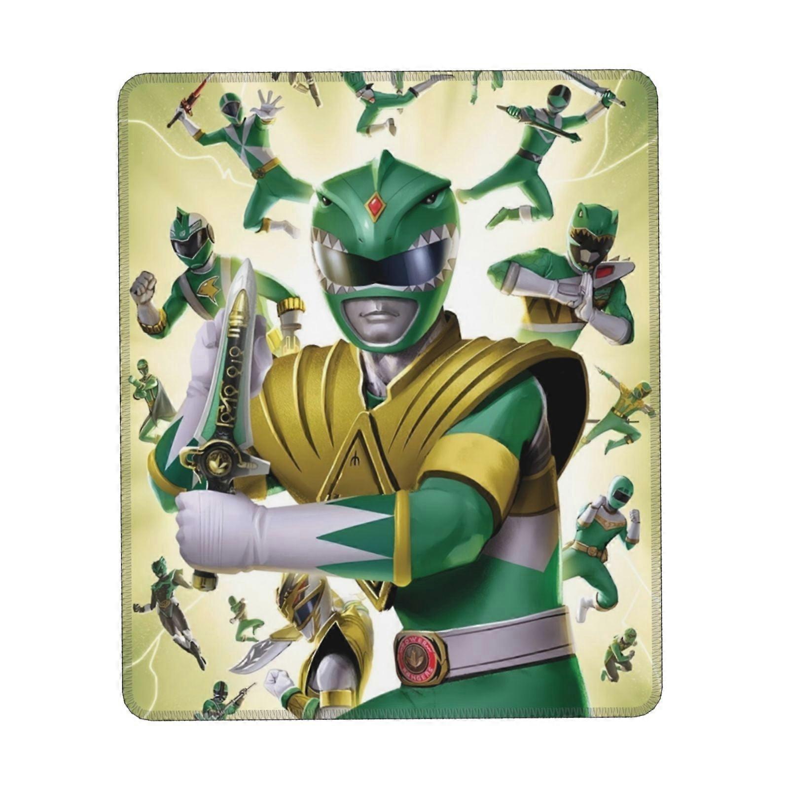 Power Rangers Mouse Pad with Stitched Edge, Non-Slip Rubber Base, Washable Lycra Cloth, Compatible with Computers and Laptops