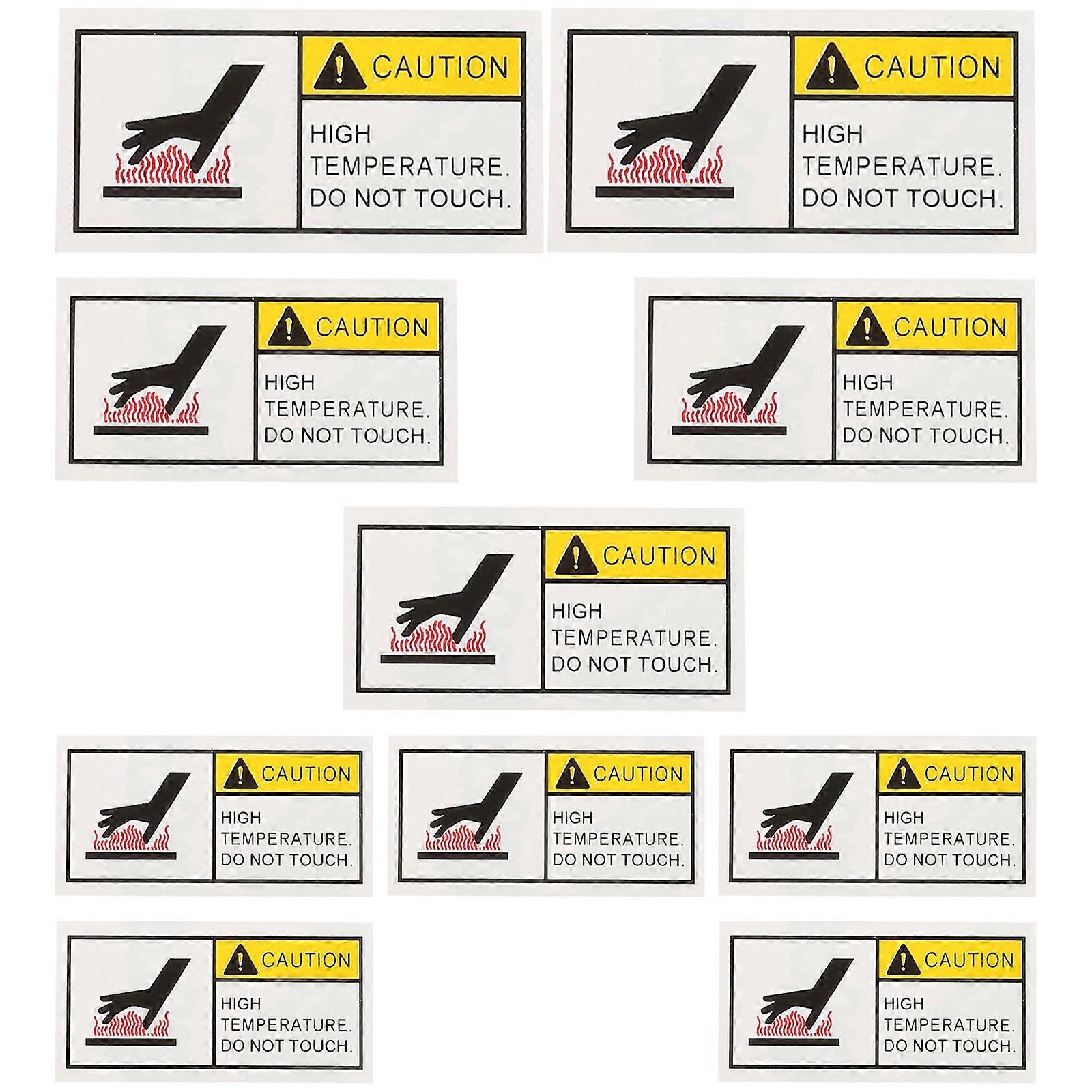 Caution Hot Surface Sticker Warning Signs for Safety Use 30Pcs Self-Adhesive