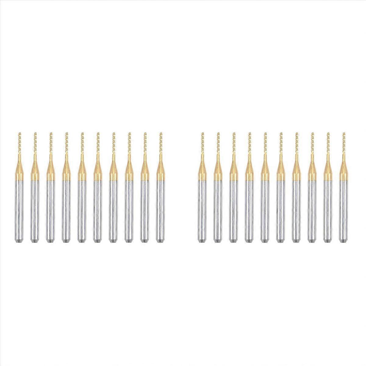 10PCS titaanipäällysteinen kovametallimyllyn kaiverrusjyrsin CNC-reitittimen terät piirilevykoneelle, 1/8 I