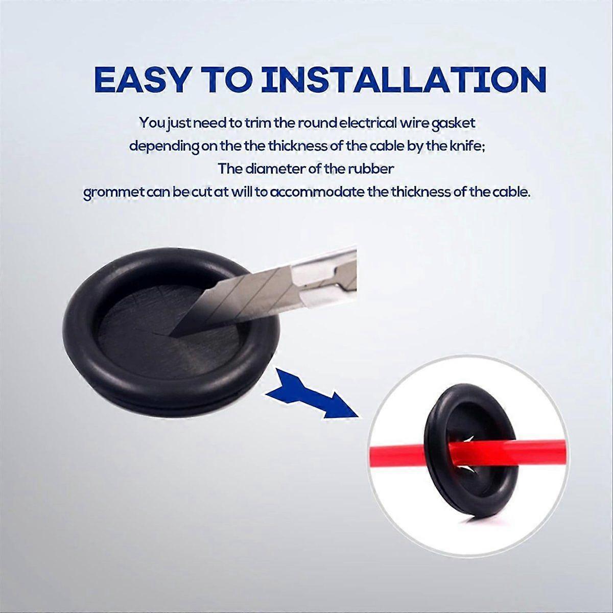 200Pcs 7Sizes Rubber Grommet Assortment Kit