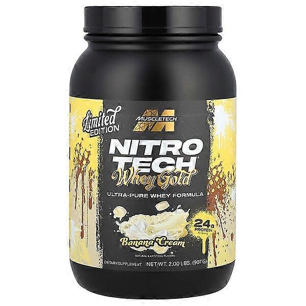 MuscleTech, Nitro-Tech® Whey Gold, Banana Cream, 2 lbs (907 g)