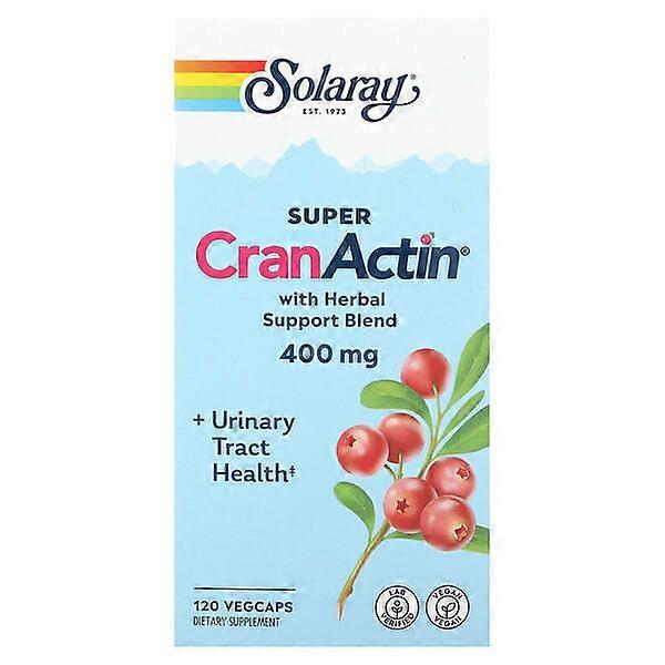 Solaray, Super CranActin with Herbal Support Blend, 400 mg, 120 Vegcaps