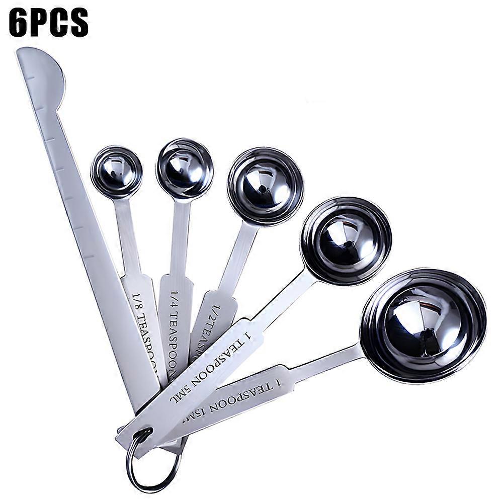 Stackable Measuring Cups and Spoons Set Baking Tools Stainless Steel Coffee Measuring Spoon Kitchen Accessories 1/4/6 PCS