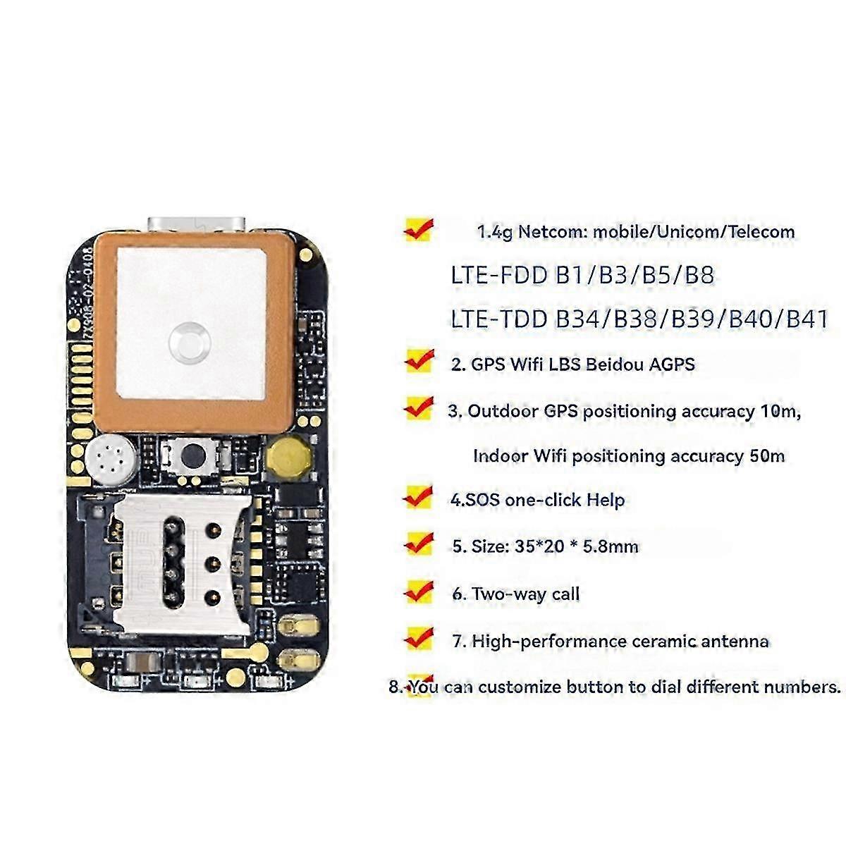 ZX908 Mini 4G GPS Tracker PCBA Chip Board for Vehicle Car Person Tracking System Wireless WIFI Beidou Satellite Locator 25-26s