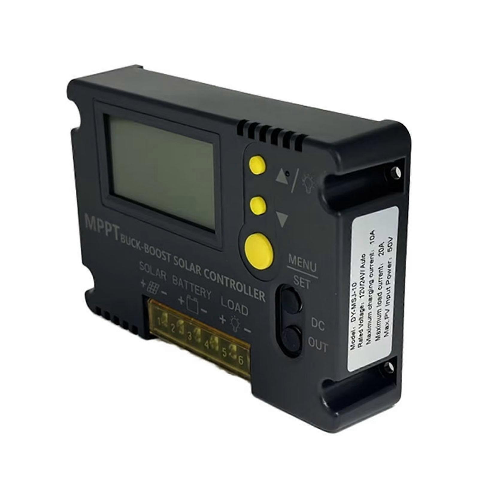 Automatic 12V 24V MPPT Solar Manager Increase Currency Conversion Strong Plastic Mixture Building For Photovoltaic Panel Systems Multicolor