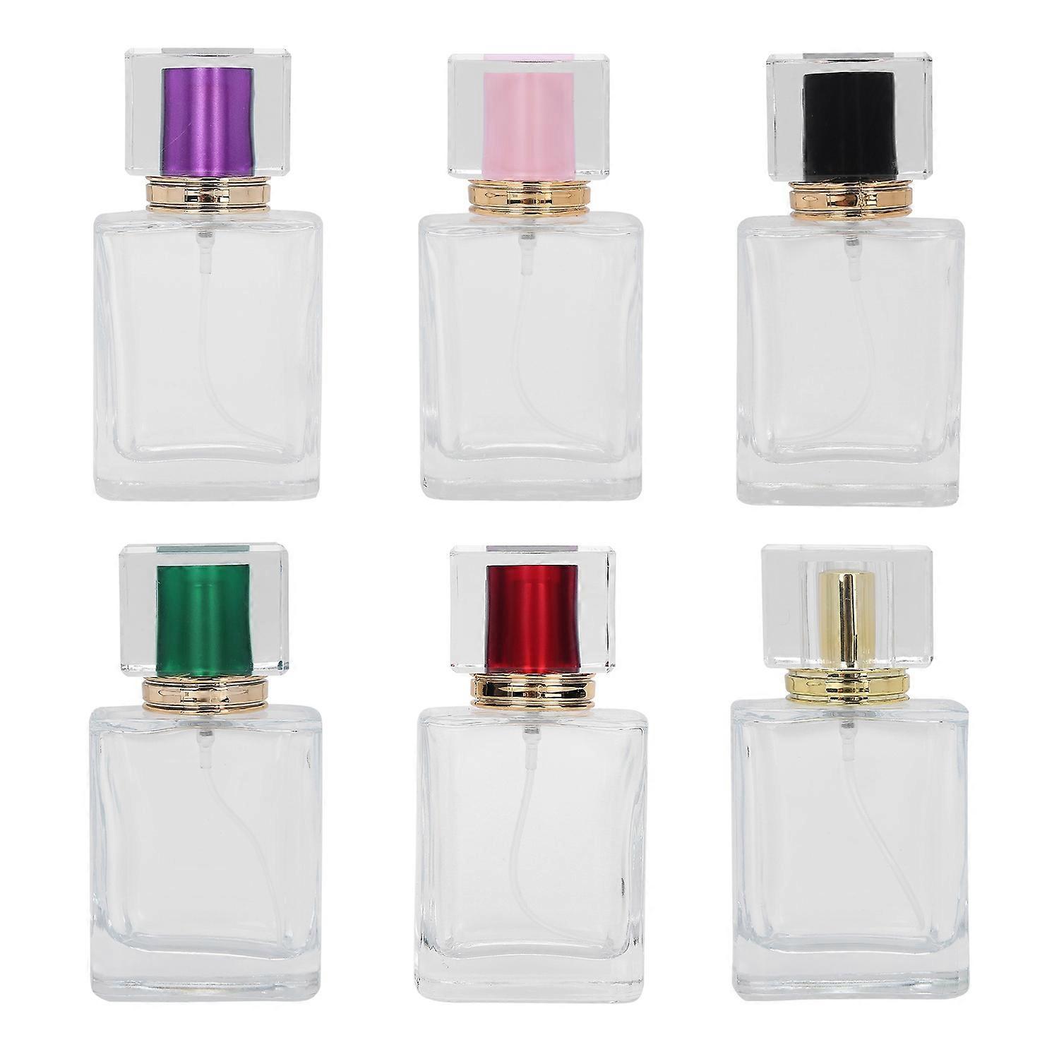 6pcs Glass Refillable Perfume Bottle Empty Spray Bottle Perfume Atomizer Dispenser 50ml