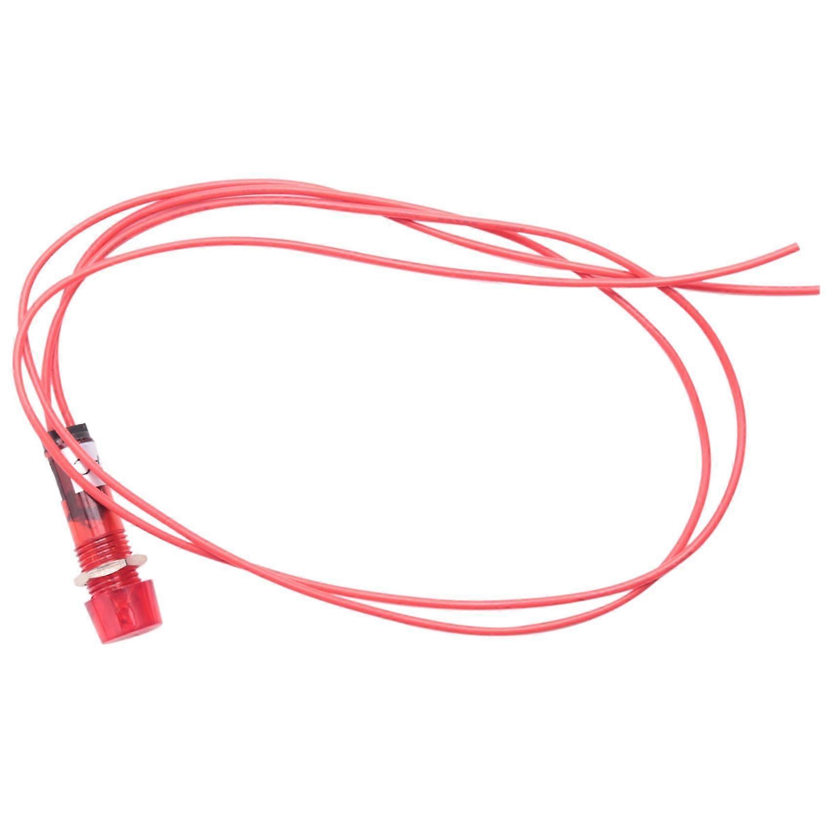 Neon Indicator Pilot Signal Lamp Red Light Ac 250v W2 Wires (tangling)