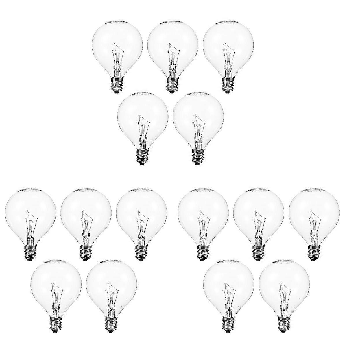 15 PCS  E12 Fragrance Wax Diffuser Lamp 25W Dimmable Globe Clear Light Bulb