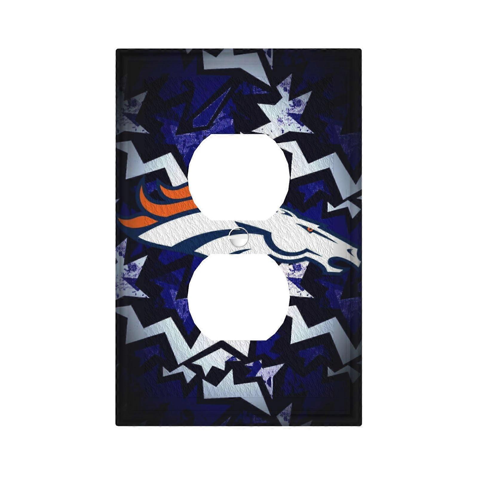 Broncos Switching Lights Single Leather Roman Frame Switch Panel Wall Panel Single Double/Pull Light Switch