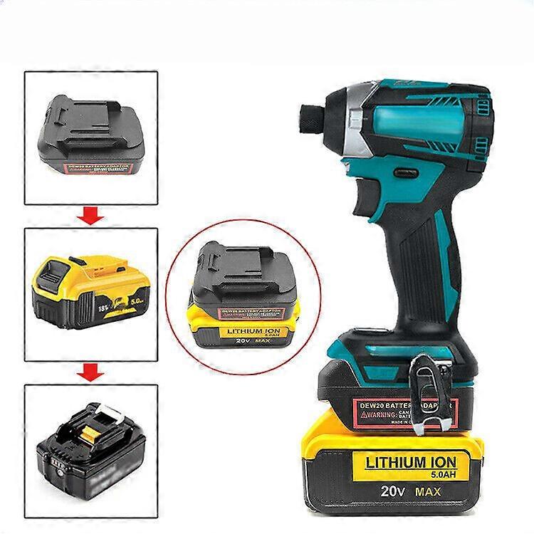 Adapter Converter for Dewalt 20V Max Li-ion Battery to For Makita 18V Power Tool