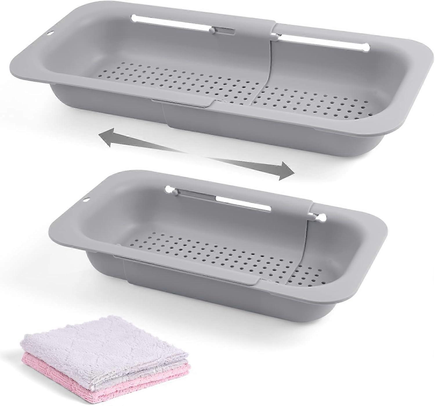 Extendable Sink Colander Baskets, Sink Strainer Basket, Kitchen Sink Drain Basket