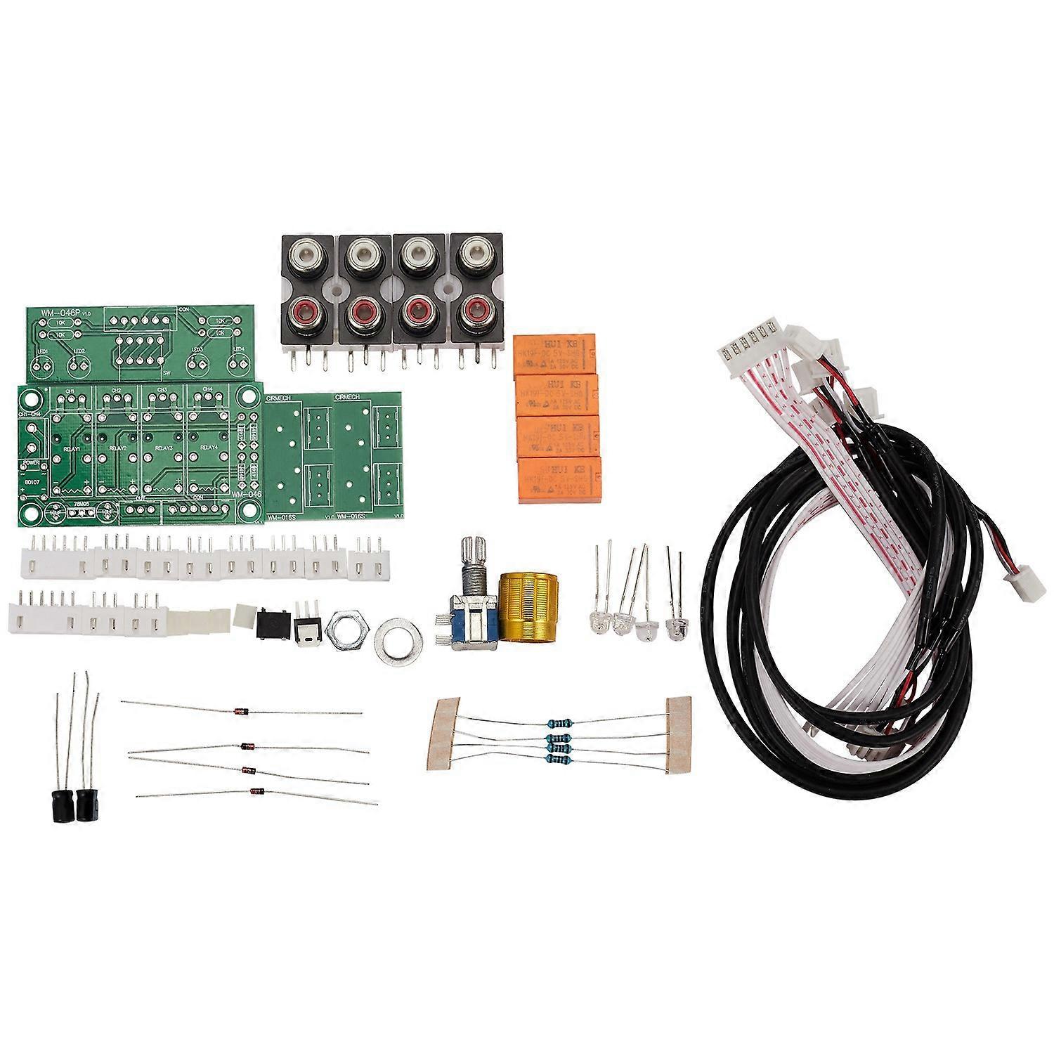 Relay 4-Way Audio Switching Input Selection Board for Amplifiers